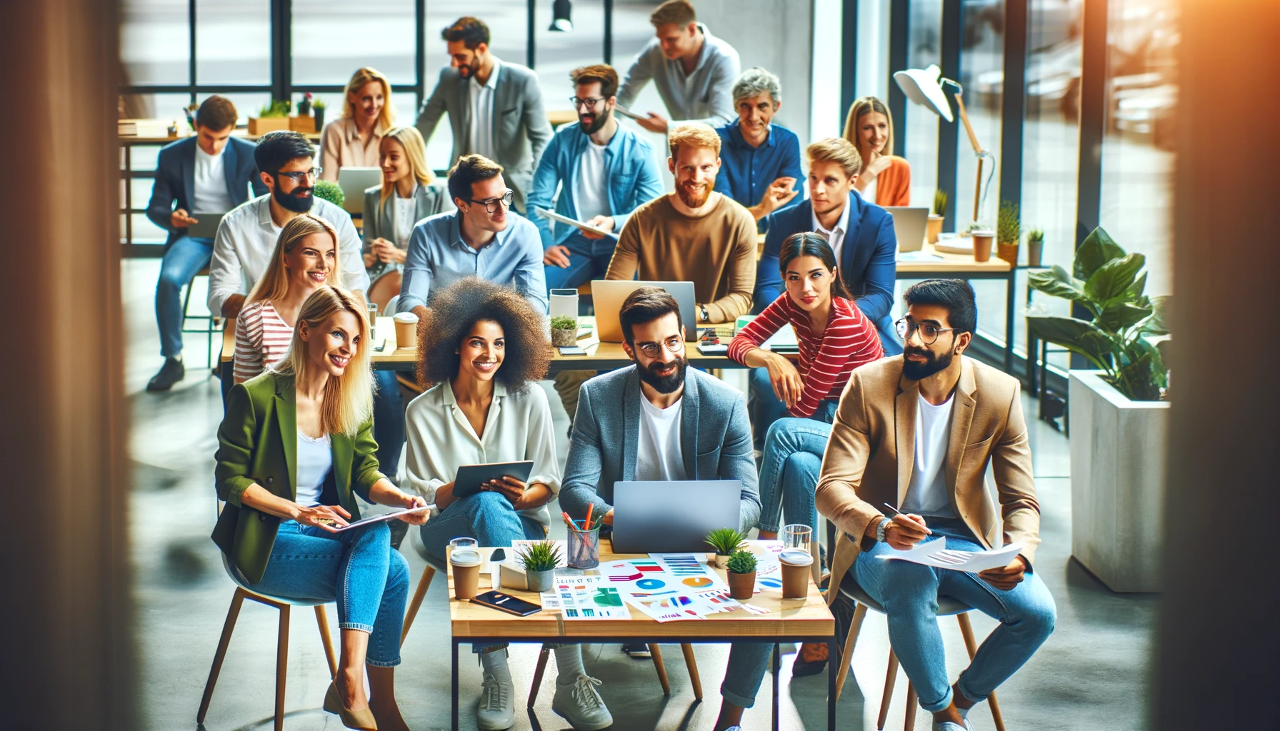 AI-generated image of entrepreneurs in Huron County